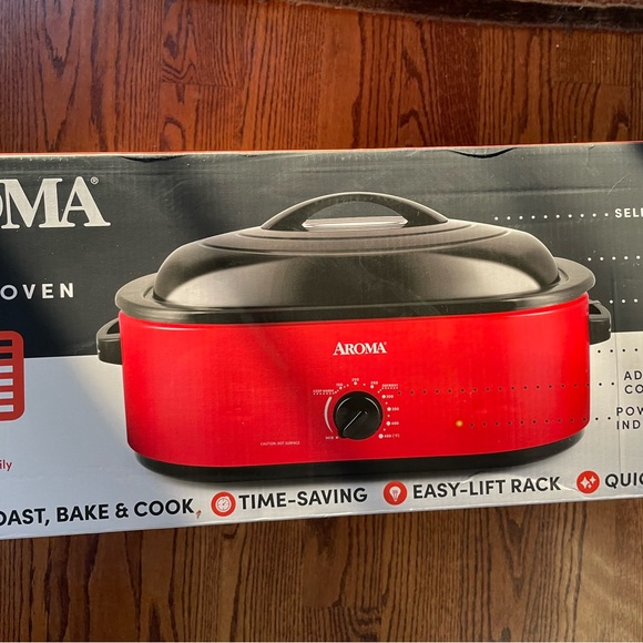 BRAND NEW AROMA 18 Quart ROASTER OVEN red - Picture 4 of 7
